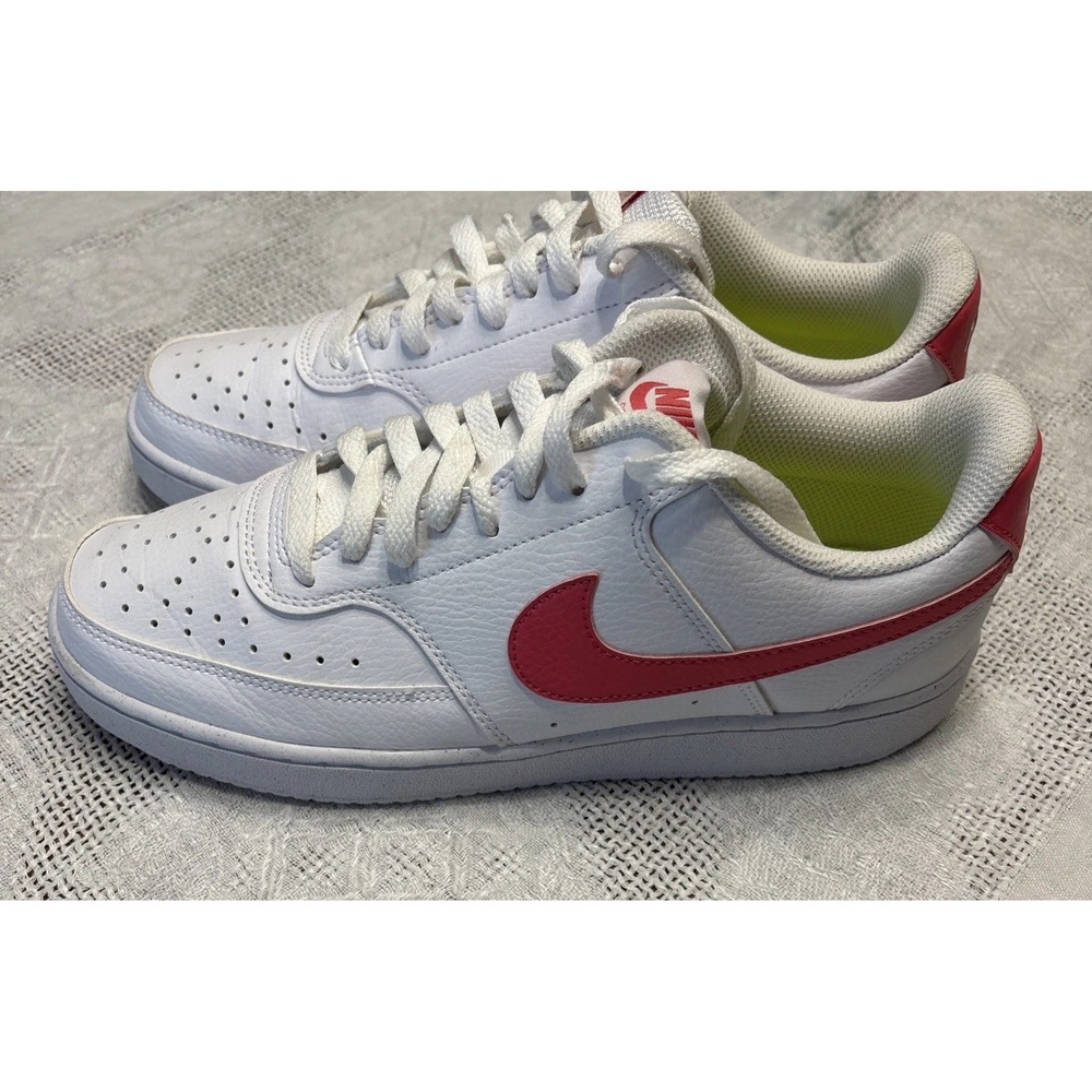 WMNS NIKE COURT VISION LOW NN NEXT NATURE WHITE-SEA CORAL SZ 9.5‎ [DR9885-101]